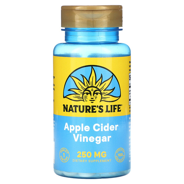 Apple Cider Vinegar, 250 mg, 100 Tablets (Таблетки) Nature's Life