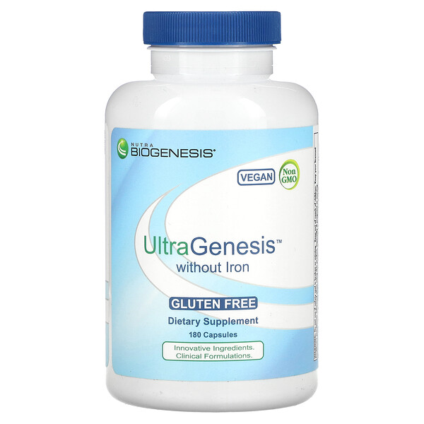 UltraGenesis без железа, 180 капсул Nutra BioGenesis