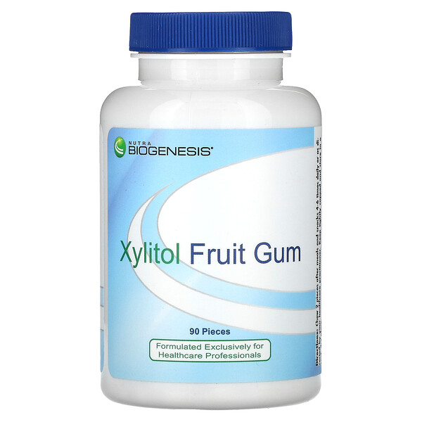 Xylitol Fruit Gum, 90 Pieces Nutra BioGenesis