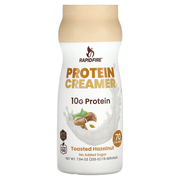 Protein Creamer, Toasted Hazelnut , 7.94 oz (225 g) RAPIDFIRE