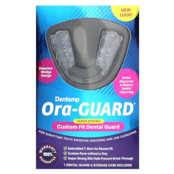 Ora-Guard, Зубная капа индивидуального размера, 1 зубная капа и футляр для хранения Dentemp