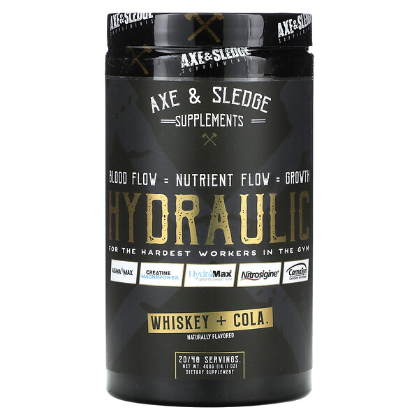 Hydraulic, Виски + Кола, 14,11 унций (400 г) Axe & Sledge Supplements