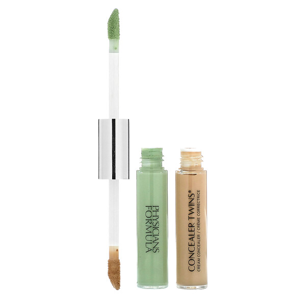 Concealer Twins Cream Concealer, зеленый/светлый, 0,24 унции (6,8 г) Physicians Formula