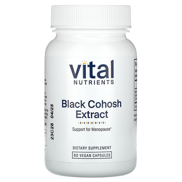 Экстракт черного клопогона, 60 веганских капсул Vital Nutrients