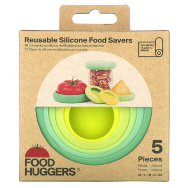 Многоразовые силиконовые контейнеры для еды, 5 шт. Food Huggers