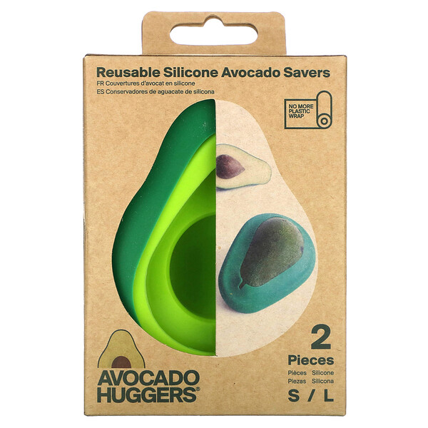 Avocado Huggers, многоразовые силиконовые контейнеры для авокадо, 2 шт. Food Huggers
