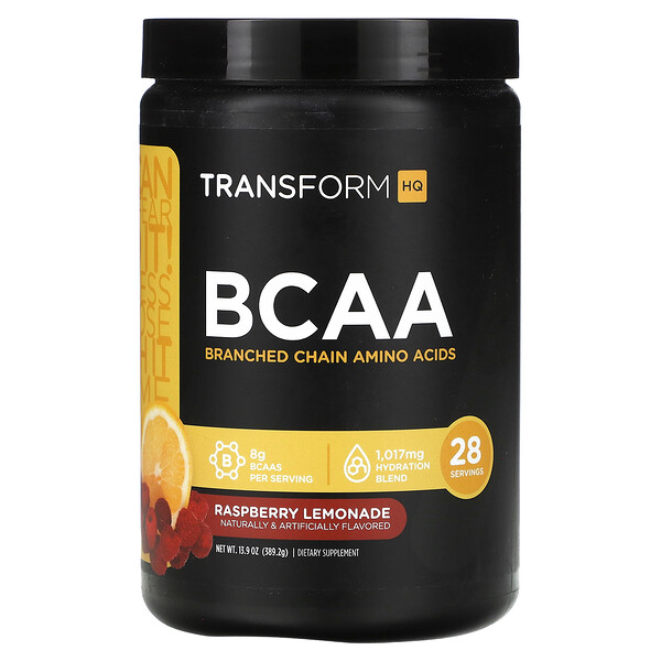 BCAA, Малиновый лимонад, 13,9 унции (389,2 г) TransformHQ