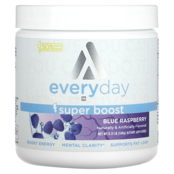 Everyday Super Boost, Голубая малина, 0,31 фунта (140 г) TransformHQ