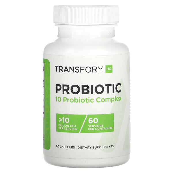 Пробиотик, >10 миллиардов КОЕ, 60 капсул TransformHQ