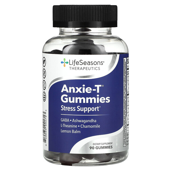 Жевательные конфеты Anxie-T, поддержка стресса, 90 жевательных конфет LifeSeasons
