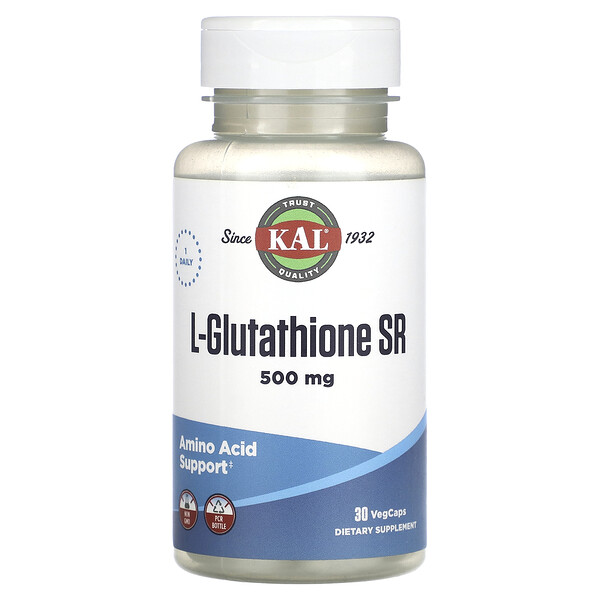 L-Glutathione SR - 500 мг - 30 растительных капсул - KAL KAL
