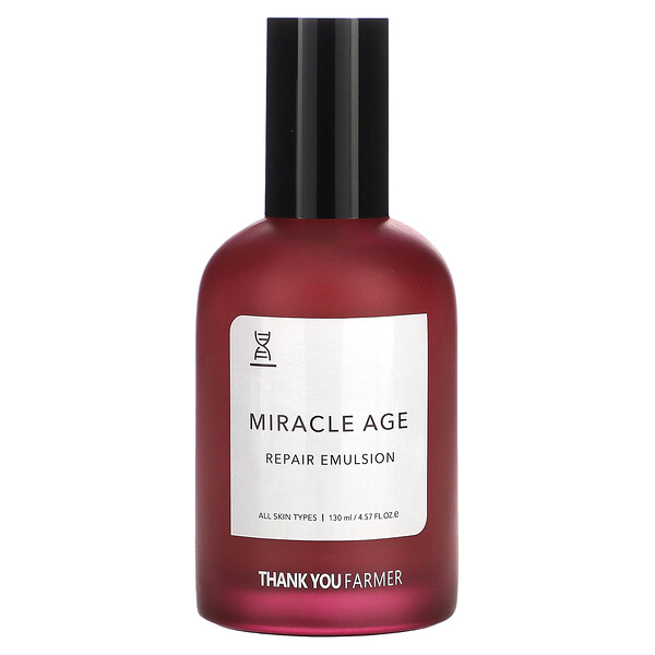 Miracle Age, Восстанавливающая эмульсия, 4,57 жидких унций (130 мл) THANK YOU FARMER