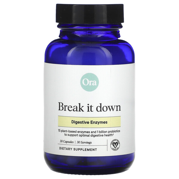 Break It Down, Пищеварительные ферменты, 30 капсул ORA