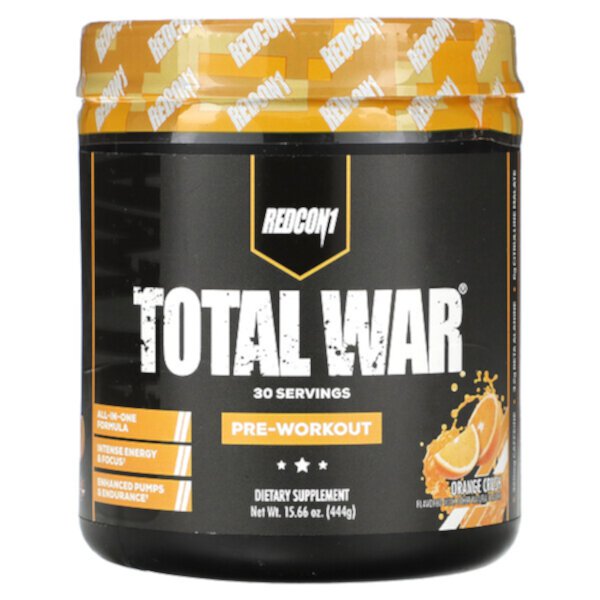 Total War, Pre-Workout, Orange Crush, 15.66 oz (Унции) (444 g) Redcon1