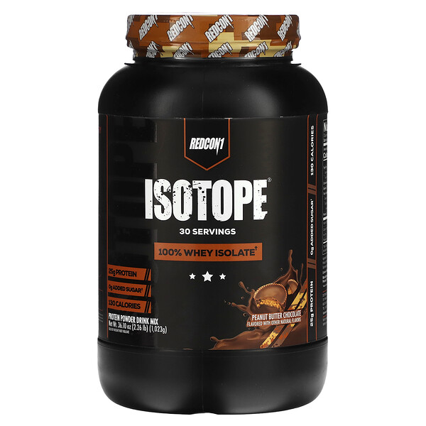 Isotope, 100 % сывороточный изолят, шоколад с арахисовым маслом, 1023 г (2,26 фунта) Redcon1