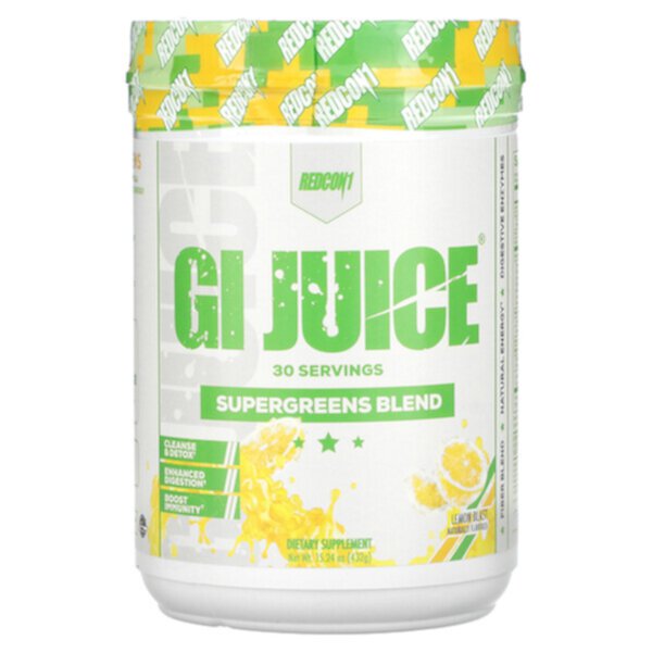 GI Juice, Смесь Supergreens, Lemon Blast, 15,24 унции (432 г) Redcon1