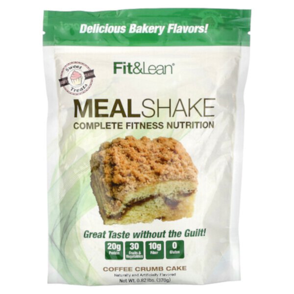 Meal Shake, Complete Fitness Nutrition, кекс с кофейной крошкой, 0,82 фунта (370 г) Fit & Lean