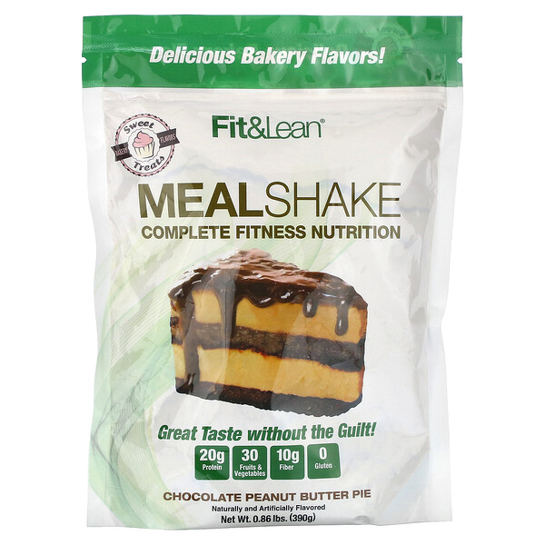 Meal Shake, Complete Fitness Nutrition, шоколадный пирог с арахисовым маслом, 0,86 фунта (390 г) Fit & Lean