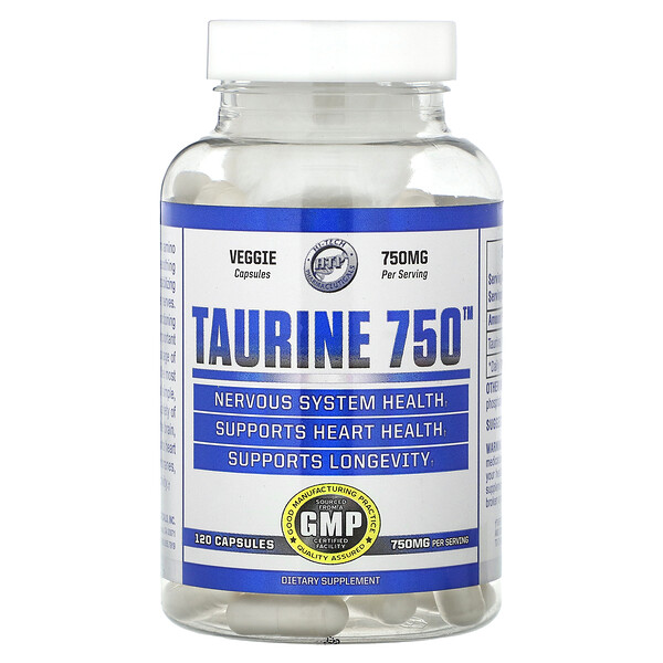 Таурин 750, 750 мг, 120 капсул Hi Tech Pharmaceuticals
