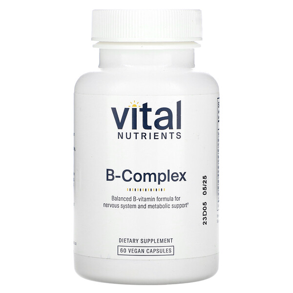 B-комплекс, 60 веганских капсул Vital Nutrients