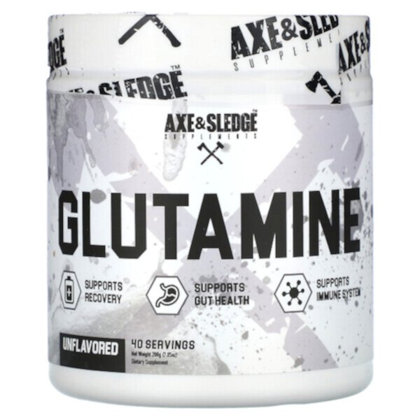 Basics, Глютамин, без вкуса, 7,05 унции (200 г) Axe & Sledge Supplements