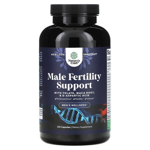 Поддержка мужской фертильности, 270 капсул Nature's Craft