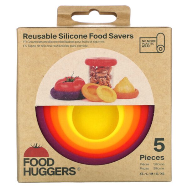 Многоразовые силиконовые контейнеры для еды, 5 шт. Food Huggers
