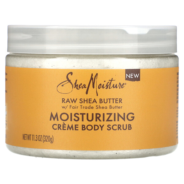 Raw Shea Butter, Moisturizing Crème Body Scrub, 11.3 oz (320 g) SheaMoisture