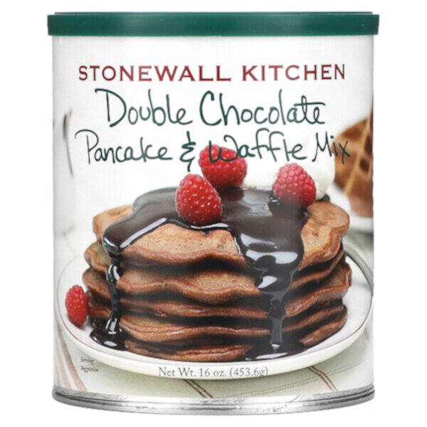 Double Chocolate Pancake & Waffle Mix, 16 oz (453.6 g) Stonewall Kitchen