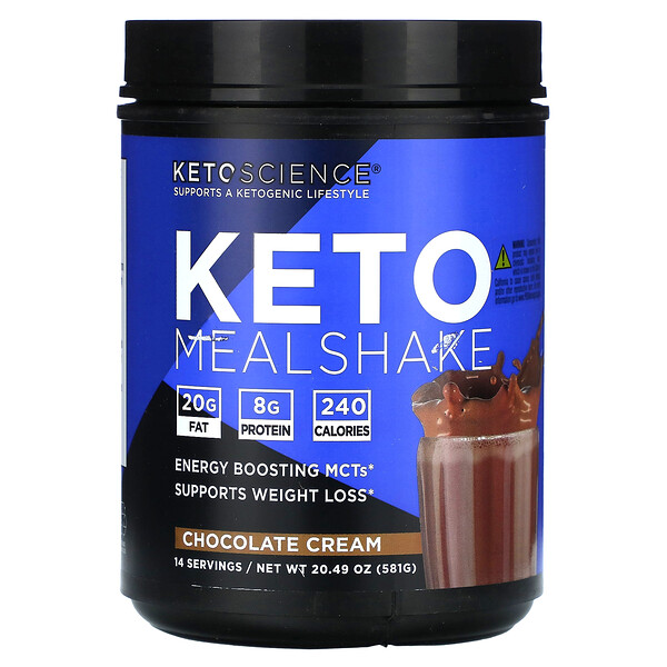 Keto Meal Shake, шоколадный крем, 20,49 унции (581 г) Keto Science