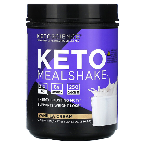 Keto MealShake, ванильный крем, 20,83 унции (590,8 г) Keto Science