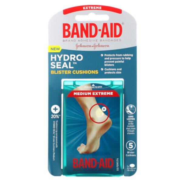 Hydro Seal, Blister Cushions, Medium Extreme, 5 подушечек Band Aid