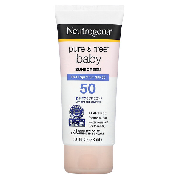 Детский солнцезащитный крем Pure & Free, SPF 50, 3 жидких унции (88 мл) Neutrogena
