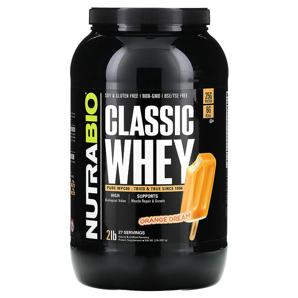 Classic Whey, Orange Dream, 2 lb (Фунты) (907 g) NutraBio