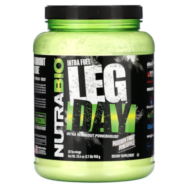 Intra Fuel, Leg Day, маракуйя, ананас, 2,1 фунта (948 г) NutraBio