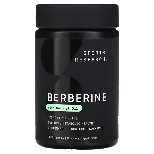 Berberine With Coconut Oil, 500 mg, 90 Softgels Sports Research