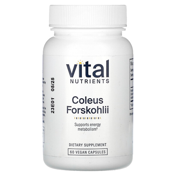 Колеус Форсколии, 60 веганских капсул Vital Nutrients