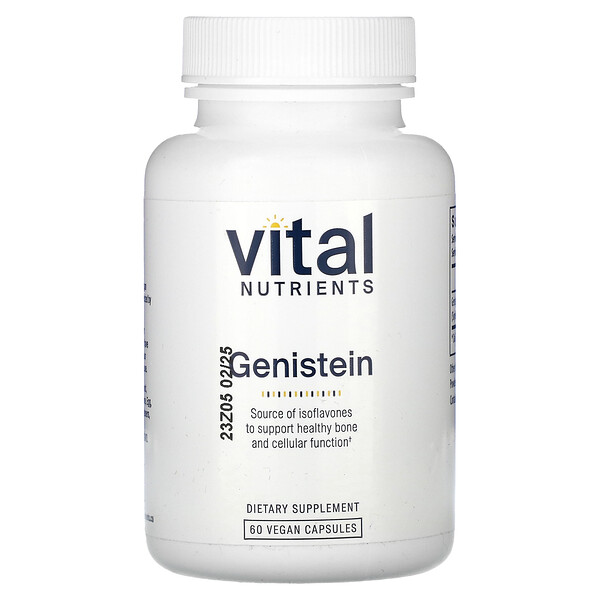 Генистеин, 60 веганских капсул Vital Nutrients