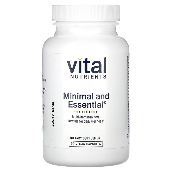 Minimal and Essential, 90 Vegan Capsules (Веганские капсулы) Vital Nutrients