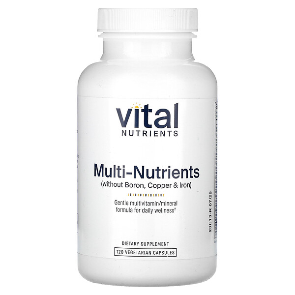 Multi-Nutrients Without Boron, Copper & Iron, 120  Vegetarian Capsules (Вегетарианские капсулы) Vital Nutrients