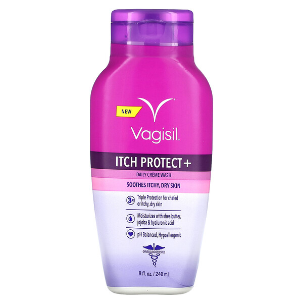 Daily Creme Wash, Itch Protect +, 8 fl oz (240 ml) Vagisil