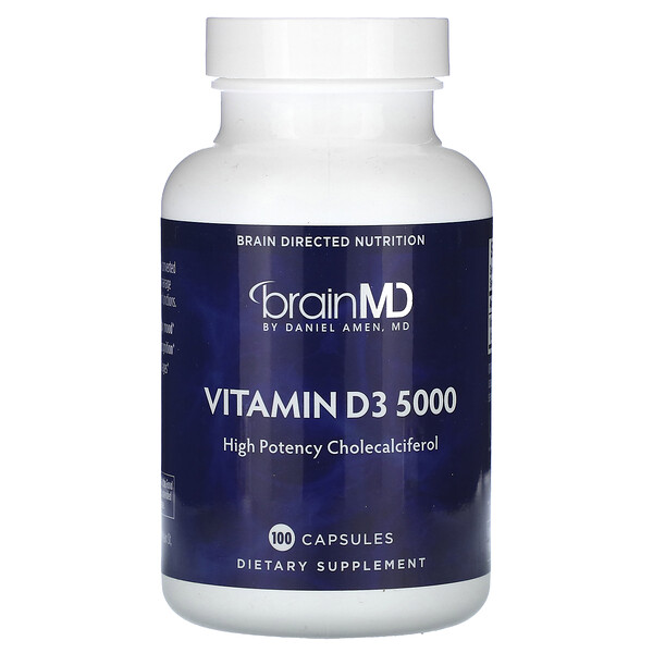 Витамин D3 5000, 100 капсул BrainMD