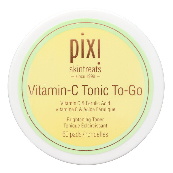 Skintreats, Тоник с витамином С, 60 подушечек Pixi