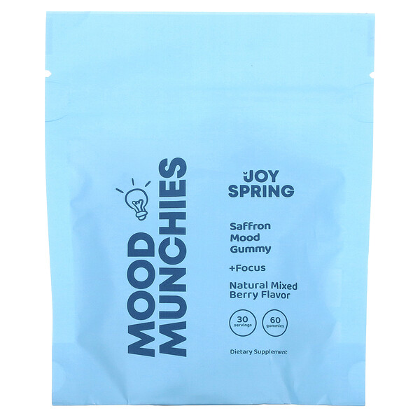 Mood Munchies, Натуральная ягодная смесь, 60 жевательных конфет JoySpring