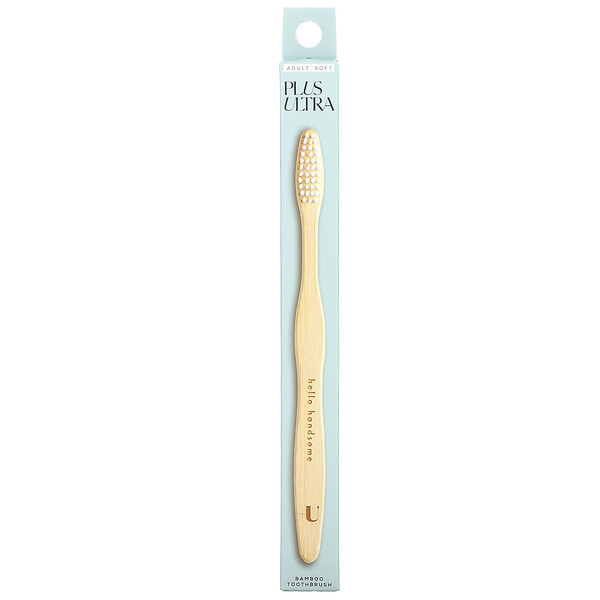 Bamboo Toothbrush, Hello Handsome, Adult, Soft, 1 Toothbrush Plus Ultra