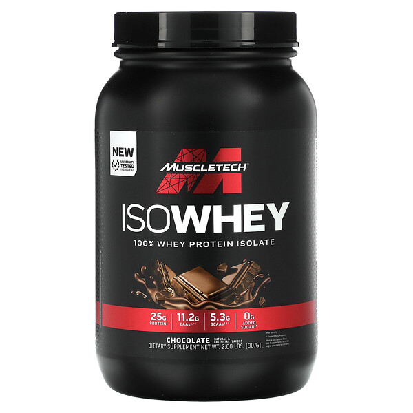 IsoWhey, 100% изолят сывороточного протеина, шоколад, 2 фунта (907 г) Muscletech