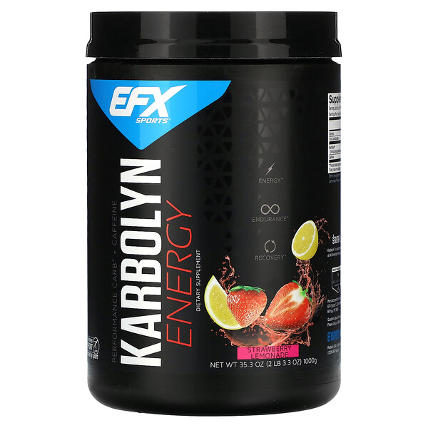 Karbolyn Energy, Клубничный лимонад, 2 фунта 3,3 унции (1000 г) EFX Sports