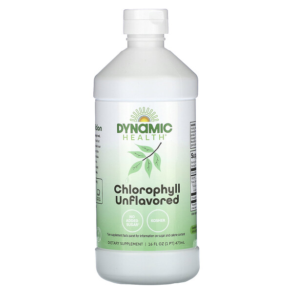 Хлорофилл, без ароматизаторов, 16 жидких унций (473 мл) Dynamic Health