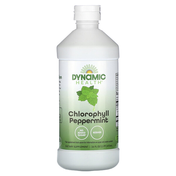 Хлорофилл, мята перечная, 16 жидких унций (473 мл) Dynamic Health