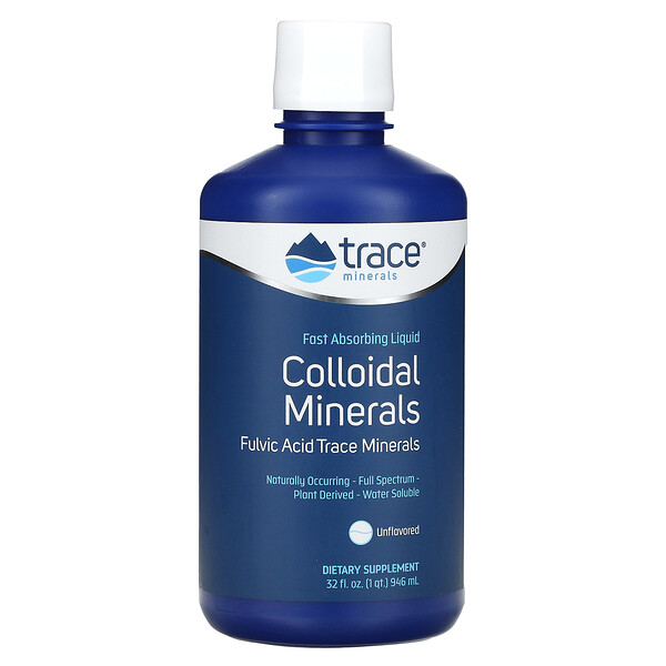 Коллодиальные минералы, без ароматизаторов, 32 жидких унции (946 мл) Trace Minerals Research